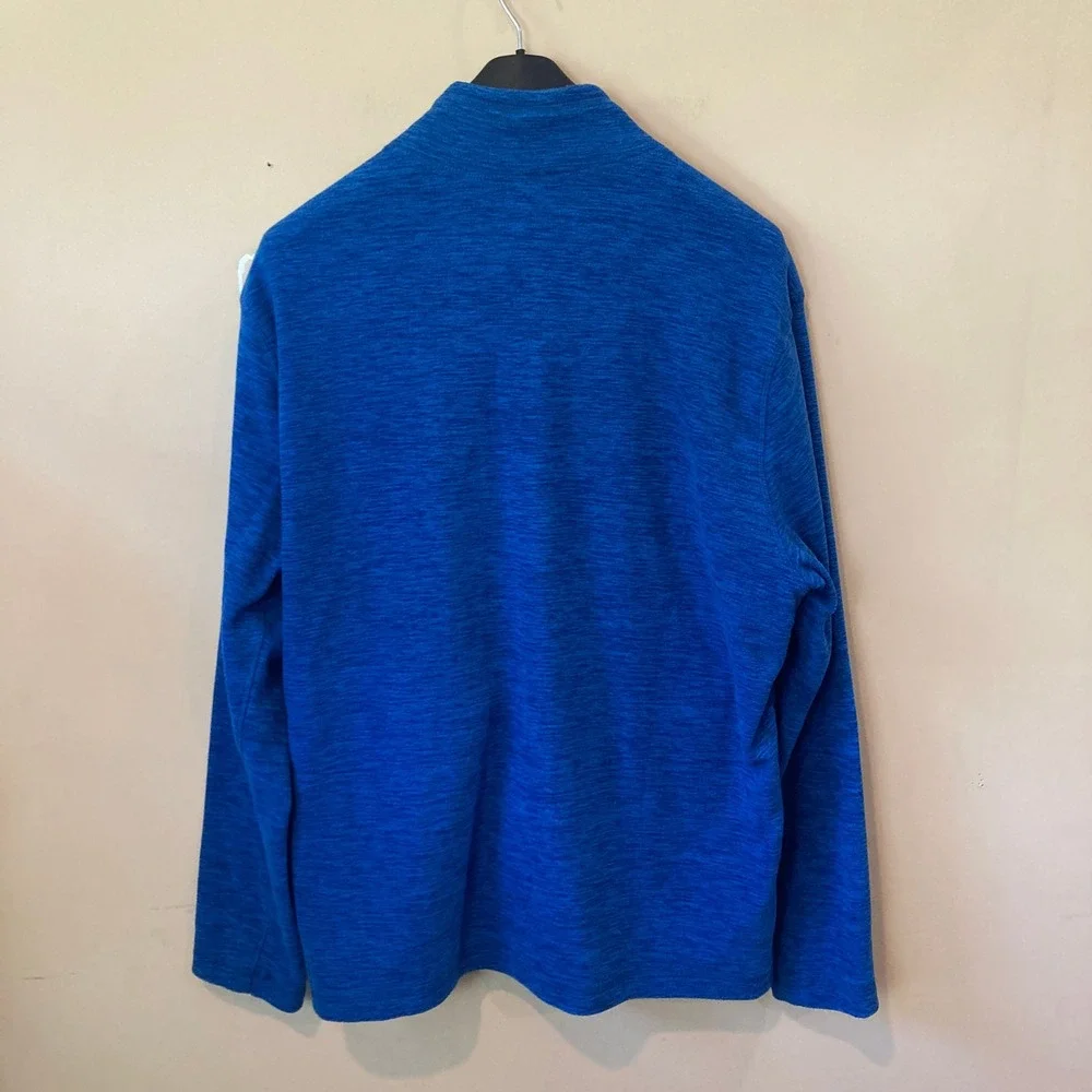 Eddie Bauer Mens XL Blue Space‎ Dye Full Zip Fleece Jacket EM31LK118P